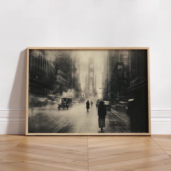 Vintage Photos of New York Printable Art, Old Photography Wall Art, Retro NYC Decor