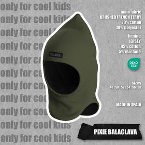 Passamontagna Pixie in pile French Terry spazzolato