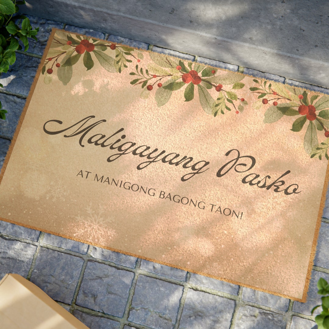 Filipino Christmas Coconut Coir Doormat Maligayang Pasko Etsy