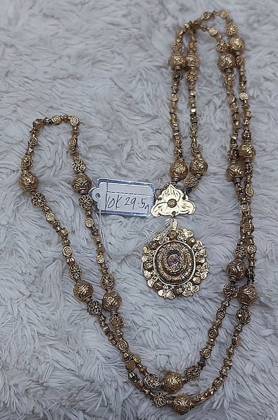 Antique Traditional Filipino Colonial Tambourine Neck… Gem