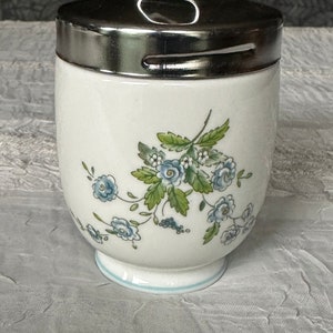 Seltenes Coalport Vergissmeinnicht Muster Doppelei King Size Egg Coddler Vintage