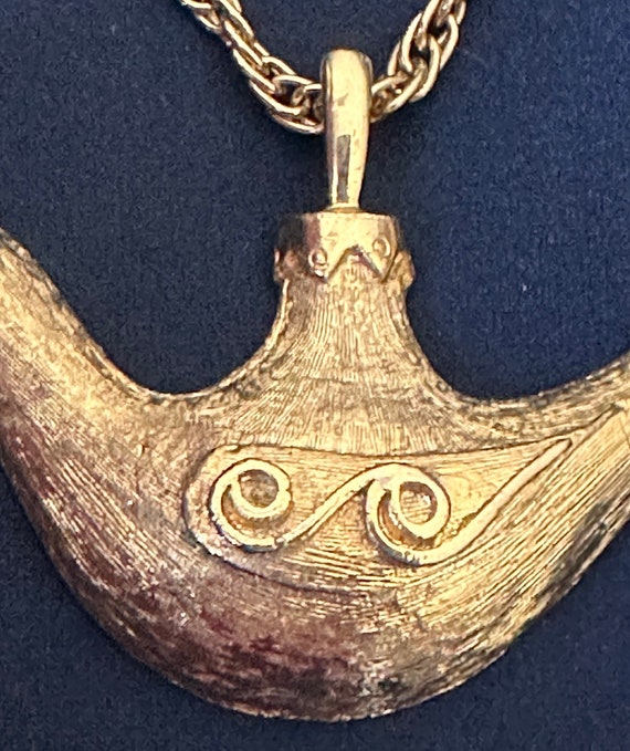 BJ Beatrix Jewelry Gold Tone Bird Pendant Necklac… - image 6