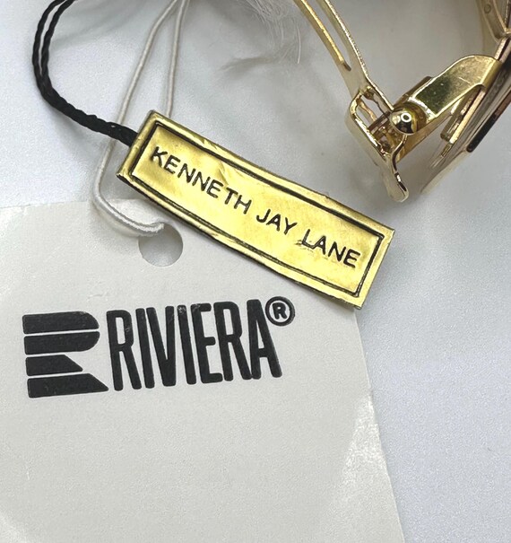 Kenneth Jay Lane KJL Art Deco Notched Hair Clip: … - image 10