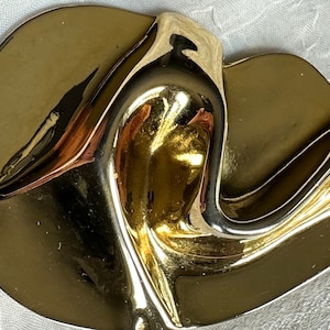 Vtg Charmant Beverly Hills Belt Buckle Free Form Abstract 