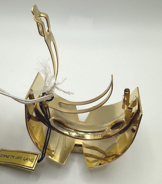 Kenneth Jay Lane KJL Art Deco Notched Hair Clip: … - image 8