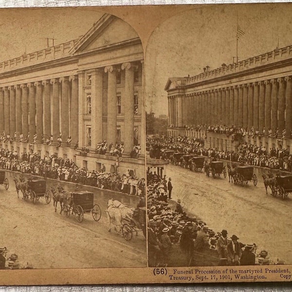 Funeral Procession of President McKinley Stereoscopic View Card, ca. Sept. 17, 1901 Underwood & Underwood Gelatin-Silver Print