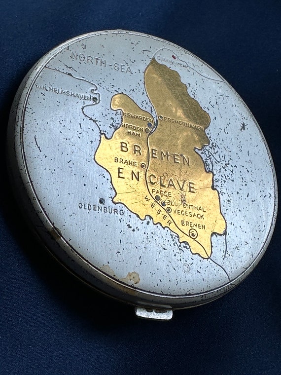 Map Compact - Northern Germany Silver Tone  - Vin… - image 2