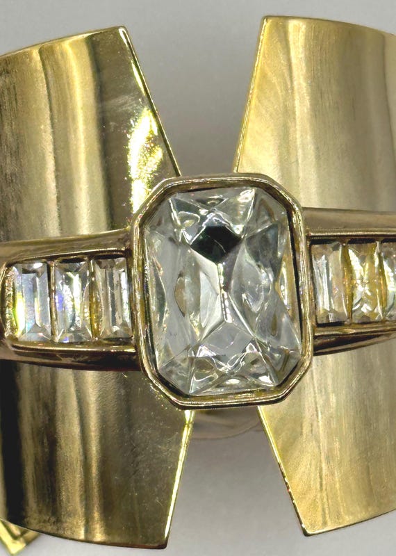 Kenneth Jay Lane KJL Art Deco Notched Hair Clip: … - image 6