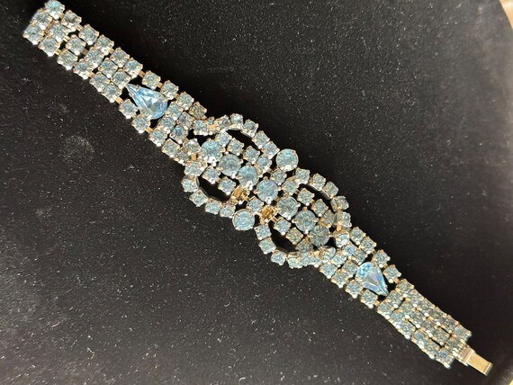 見事な創造力 Vintage Kramer Etsy - Bracelet Rhinestone Blue その他