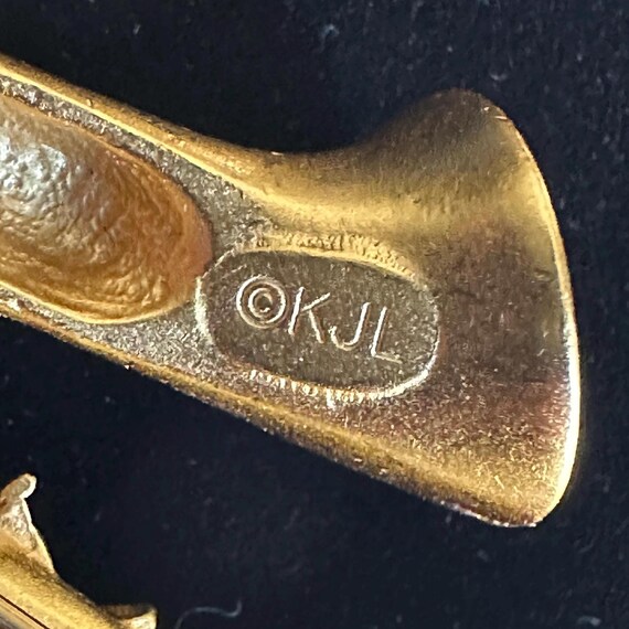 Kenneth Jay Lane KJL Saxophone Brooch Vintage Col… - image 9