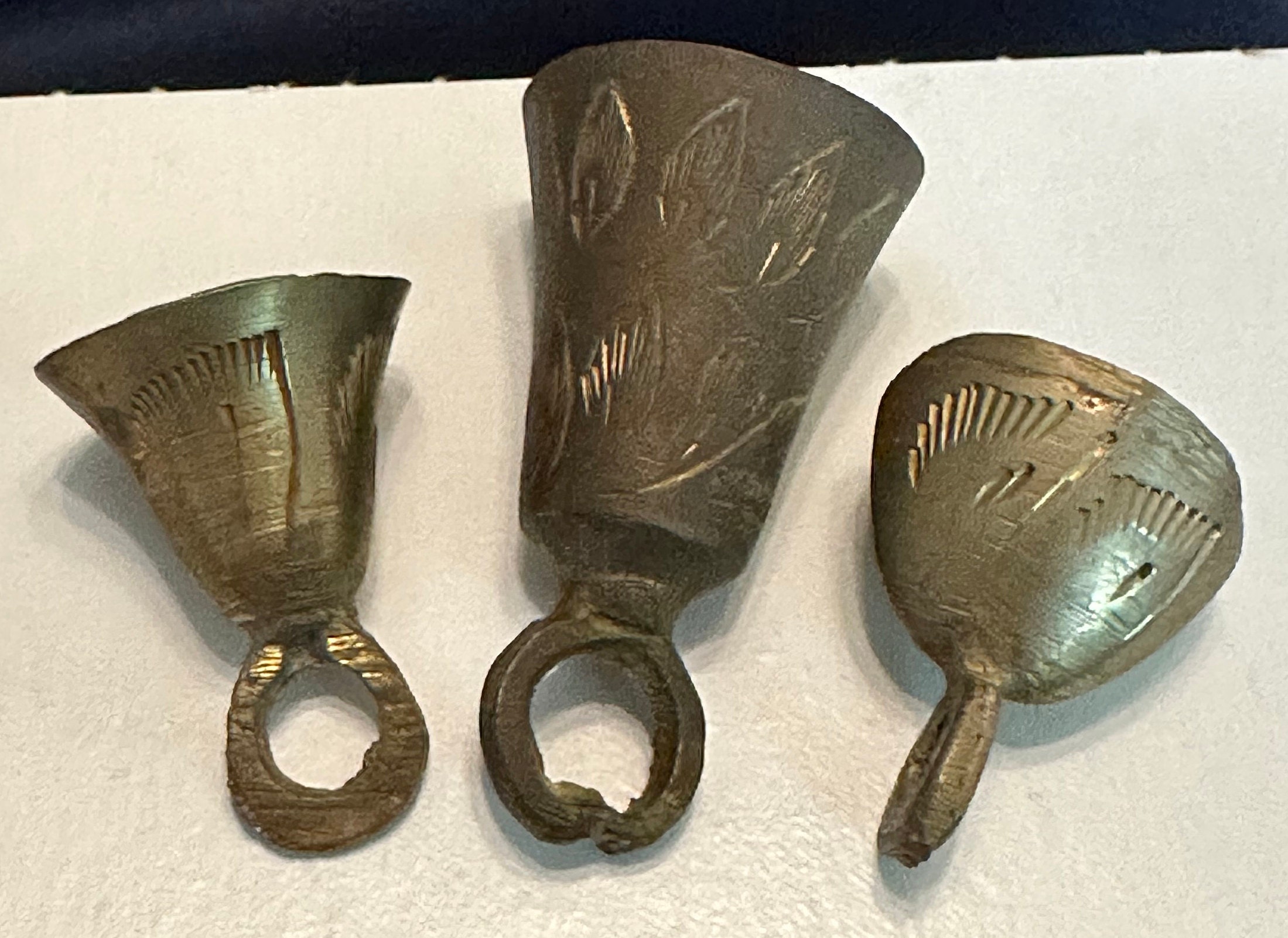 Brass Bells Made in India Set of 3 Vintage Etsy
