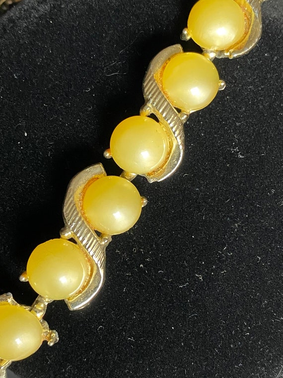 Yellow Moonglow Gold Tone Duo Necklace