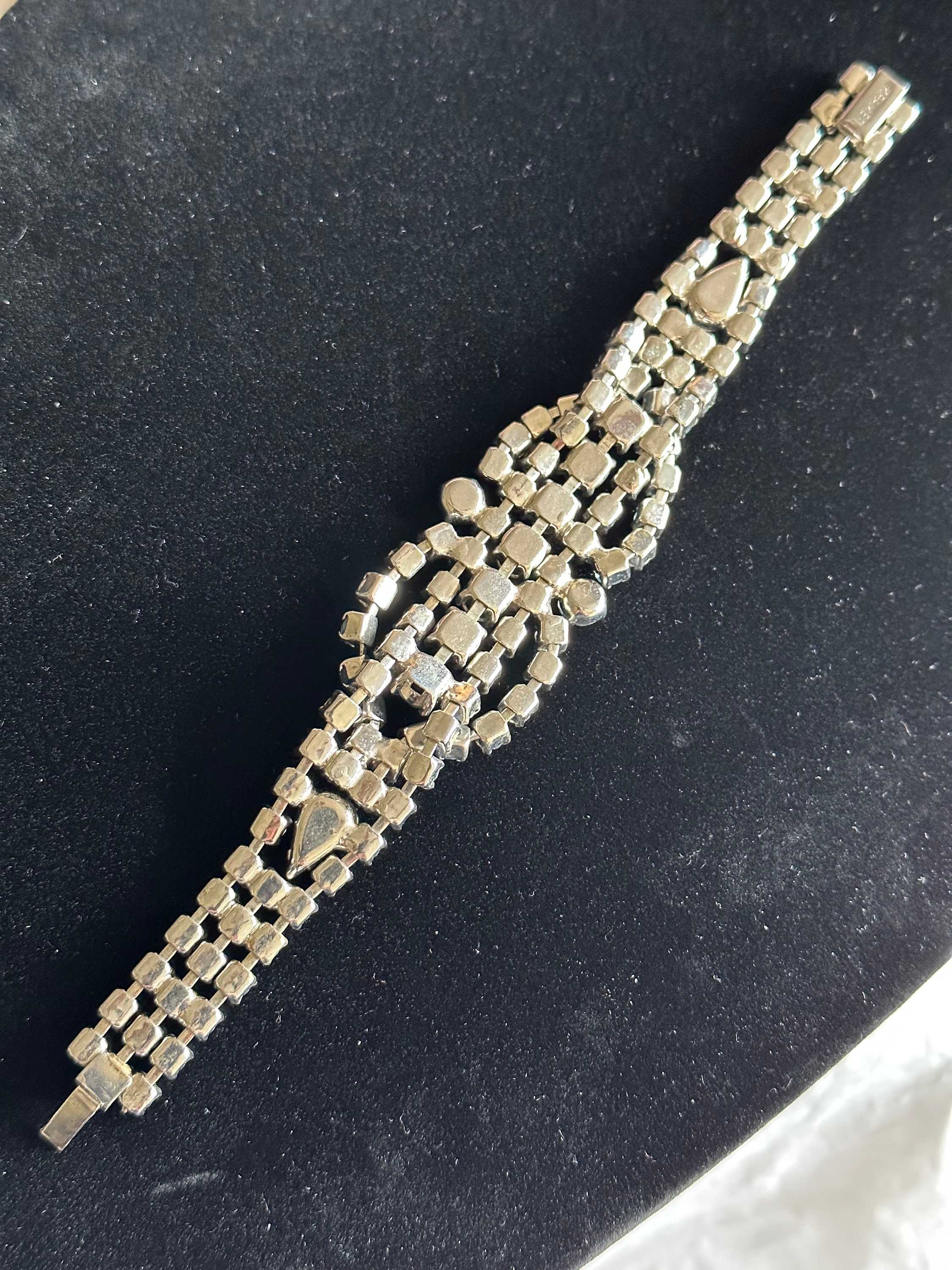 正規品 Kramer Vintage Blue Etsy - Bracelet Rhinestone その他