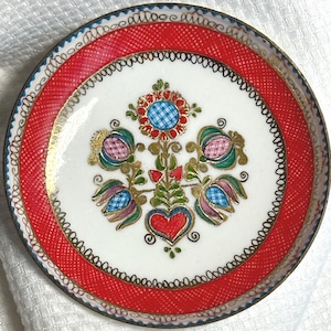 Arta Austria Enamelware Trinket Pin Salt Dish - Vintage - 3 3/8 Inch 8.6cm