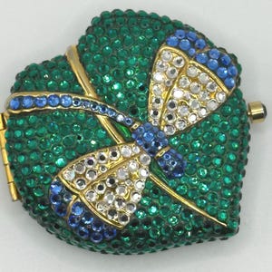 Estee Lauder 2001 All The Buzz Dragonfly Swarovski Crystal Compact Vanity