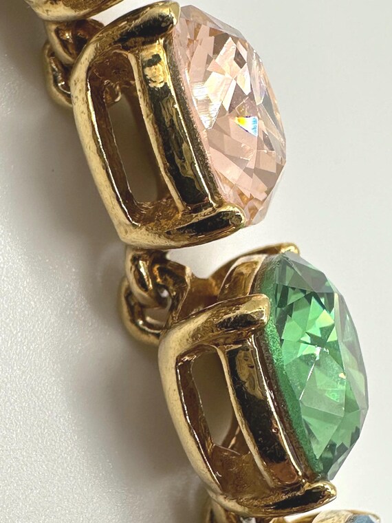 Kenneth Jay Lane KJL Jewel Tone Pastel Crystal Li… - image 5