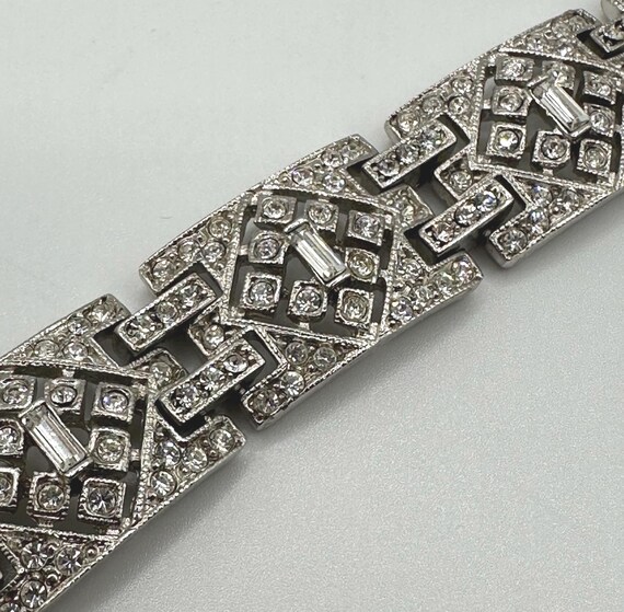 Kenneth Jay Lane KJL Art Deco Diamante Bracelet W… - image 5