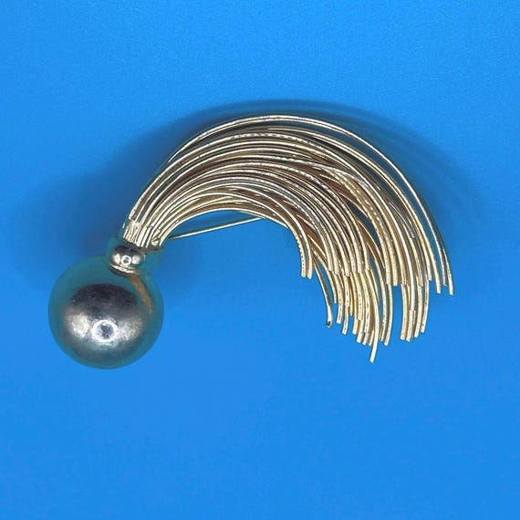 Asteroid Shooting Star Brooch Pin - Vintage