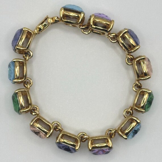 Kenneth Jay Lane KJL Jewel Tone Pastel Crystal Li… - image 6