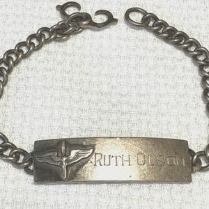 WWII Sterling Silver Aviator Bracelet