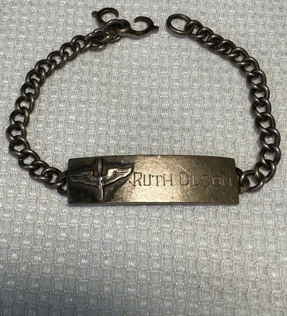 WWII Sterling Silver Aviator Bracelet