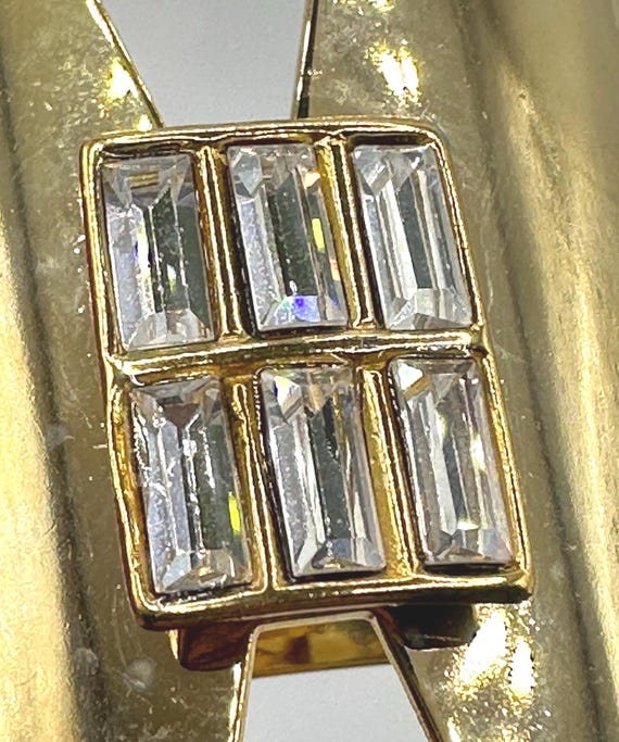 Kenneth Jay Lane KJL Art Deco Notched Hair Clip: … - image 3