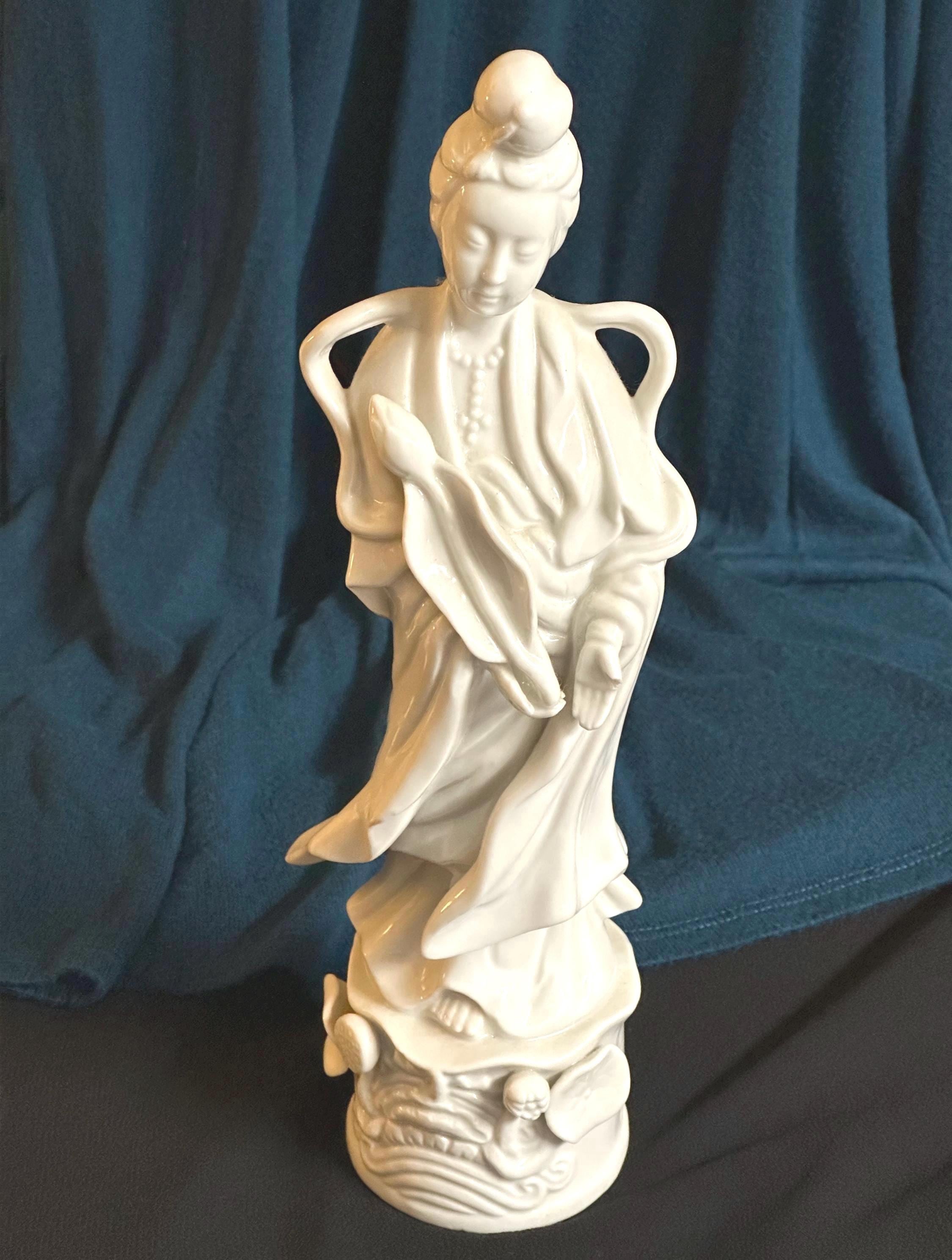 Quan Yin Kwan Yin Chinoiserie Decor 12 Inch 30 Cm Homco