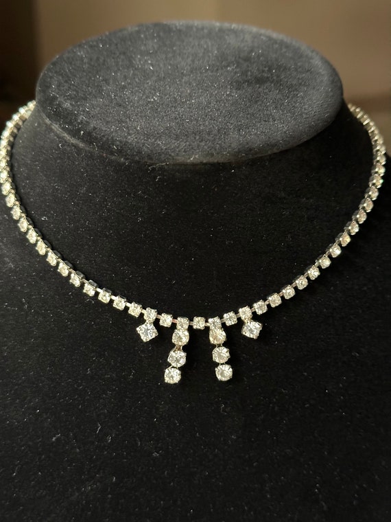 Tiny Bubbles Clear Faceted Cut Choker Style Neckla