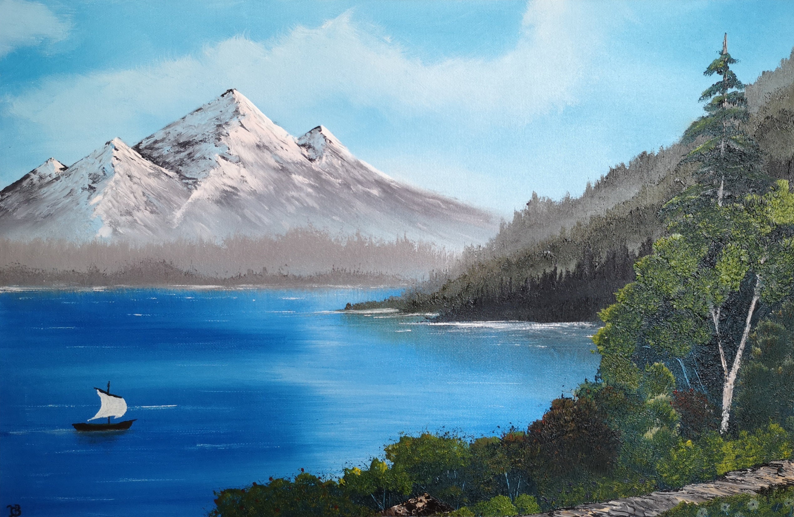 Bob ross original 2024 painting for sale