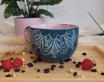 Handgemacht Jumbo-Tasse | große Keramiktasse