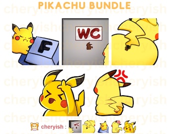 Pikachu Emote Pack, Animiertes und Statisches Twitch zum Sofort Download