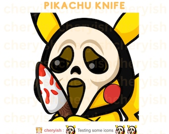 Halloween Pikachu Schrei Emote, digitaler Download für Twitch und Discord