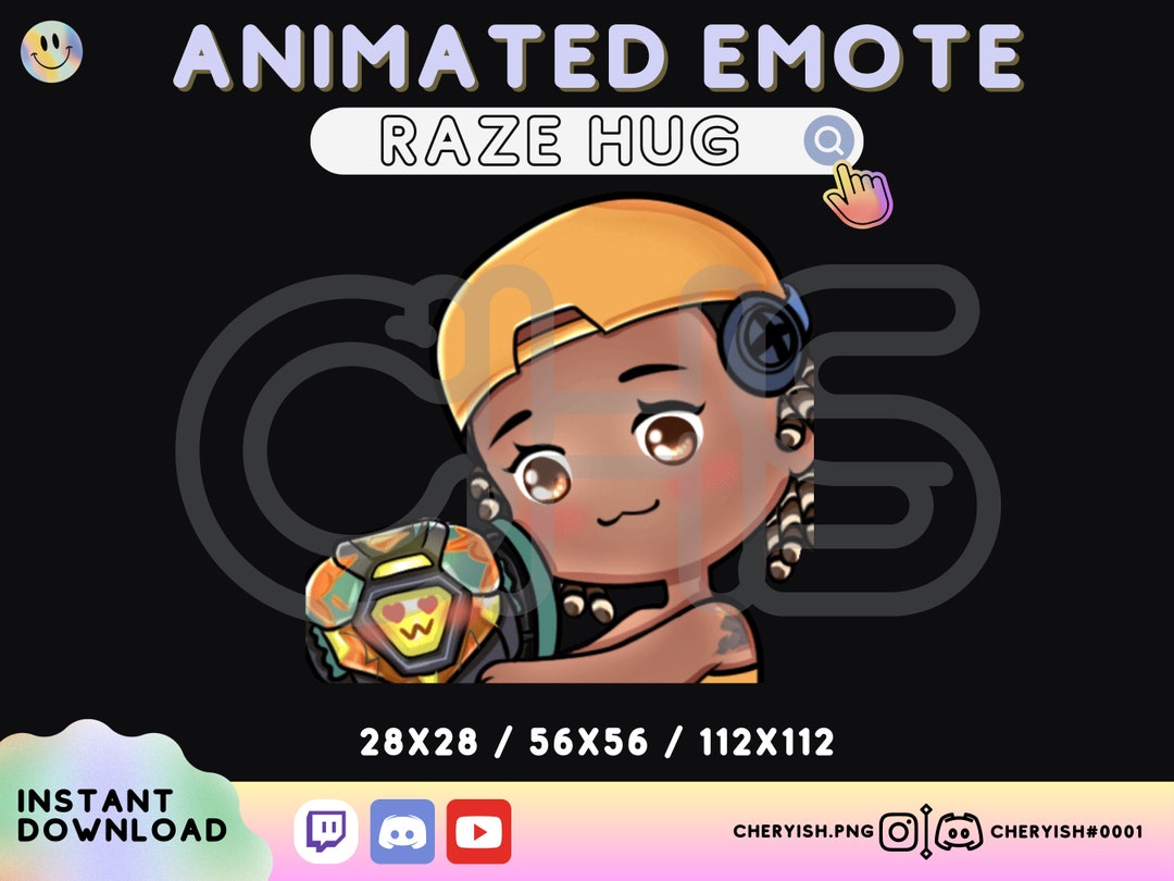 Animated Valorant Raze Emote Boombot Emote Twitch Discord Youtube