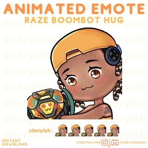 Animiertes Valorant Schleife Emote Boombot Emote Twitch Discord Youtube Design Gif