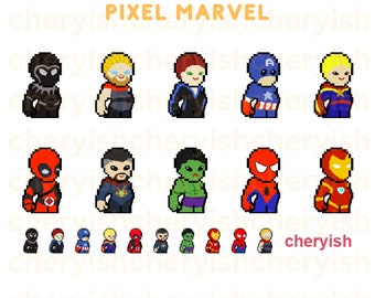 Pixel Marvel Sub Badge | Twitch, YouTube, Discord (Digital Download)