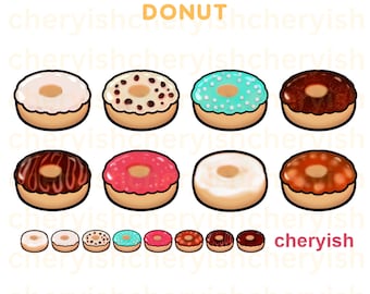 Twitch Sub Badge Donut Emote Kick Discord Youtube Emotes Cheer Bit Badges