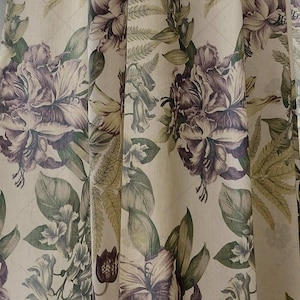 Vintage gordijnen met bloemenprint - aangepaste gordijnen in boerderijstijl voor woonkamer en slaapkamer