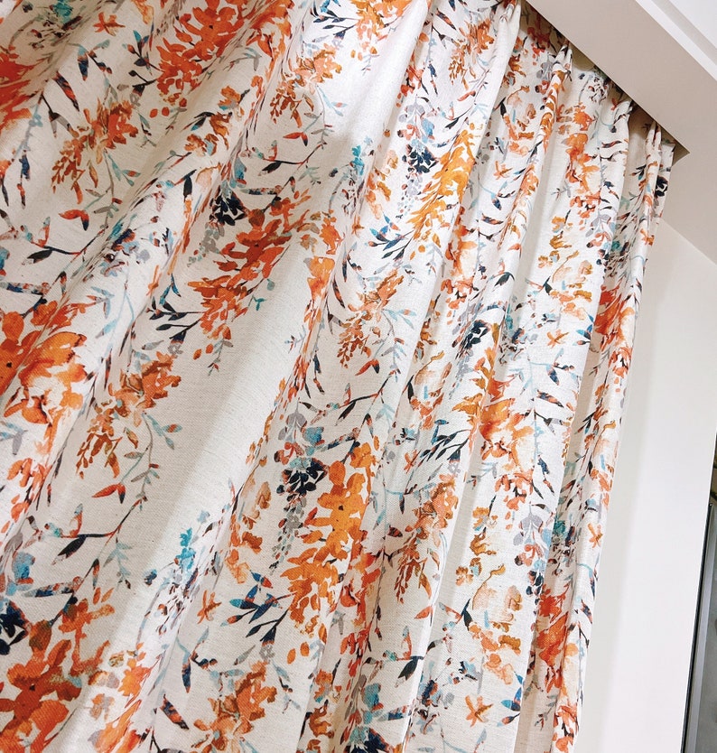 Burnt Orange Boho Curtains Decorative Modern Curtains for Etsy