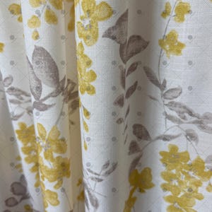 Yellow Floral Curtains - Custom Modern Bedroom Curtains for Home Decor