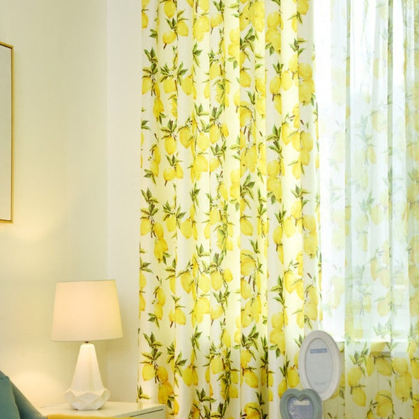 Lemon Curtains Etsy