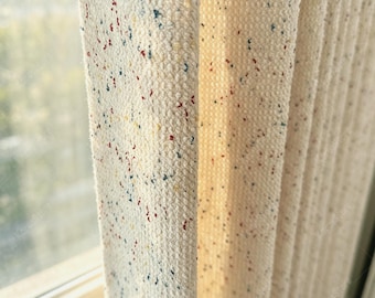 Confetti Speckled Chenille Curtain, Textured Multi Color Dot Light Filtering Window Drape