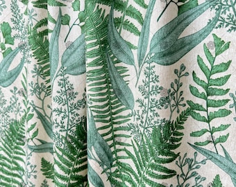 Green Leaf Blackout Curtains: Country Style Bedroom & Living Room