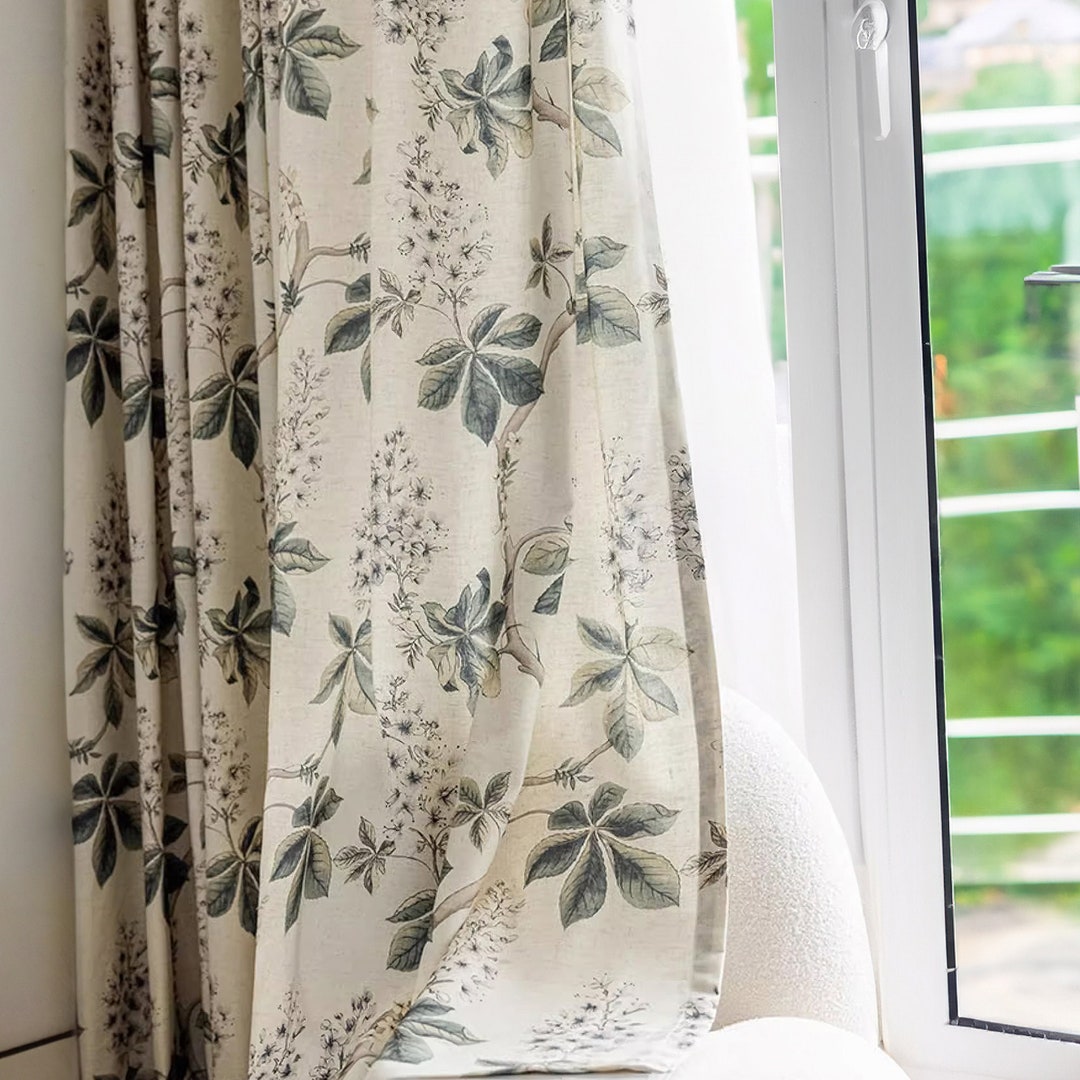 Rideau Sur Mesure Le Jardin Floral - 72 Pouces De Long, 100 Pouces De Large, 100% Coton