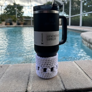 Stanley Quencher crochet boots in variety of designs and color.