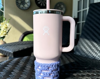 Hydroflask  crochet boots in a variety of designs and colors.