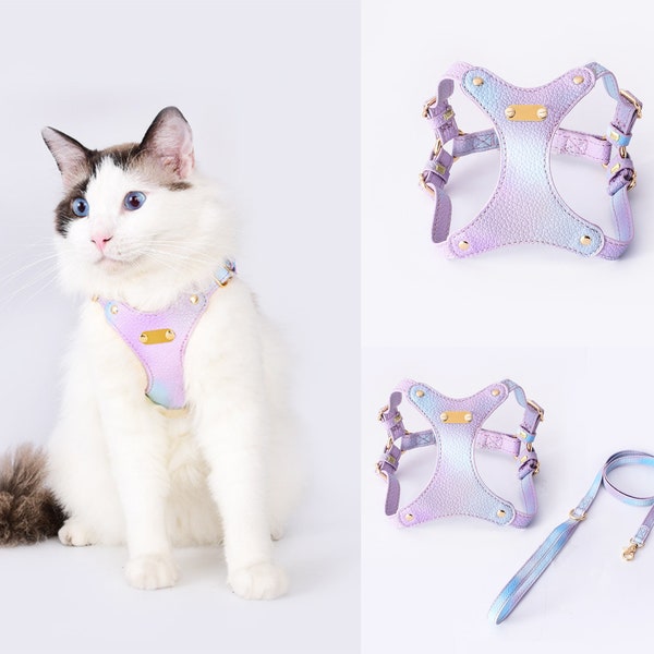 Harness For Cat Escape Proof Cat Harness Colourful Soft Kitty Harness and Leash Set