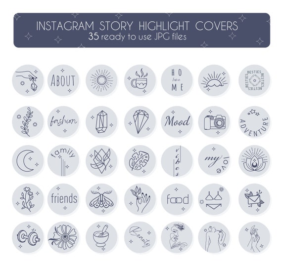35 Instagram Story Highlight Icons Boho Instagram Highlight Etsy