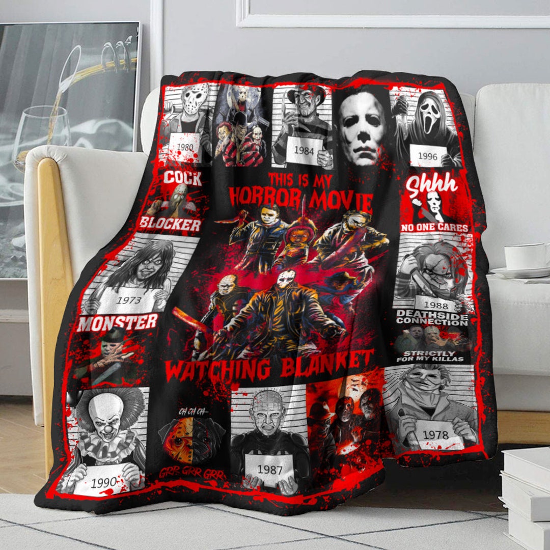 Best Horror Movie Blanket Character Horror Blanket Gift for Etsy