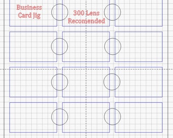 300MM Lens Business Card Jig Files For Fiber Laser  -Download File Only
