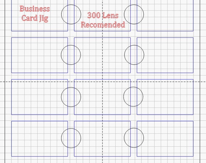 300MM Lens Business Card Jig Files For Fiber Laser  -Download File Only